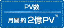 PV数月間約2億PV